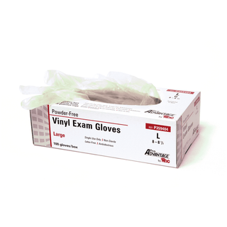 PRO ADVANTAGE VINYL POWDER-FREE EXAM GLOVES - Vinyl Exam Glove, Powder Free (PF), X-Small, 100/bx, 10 bx/cs (75 cs/plt) (WARNING: This product contains chemicals known to the State of California to cause cancer) | Quantity - 1x CS