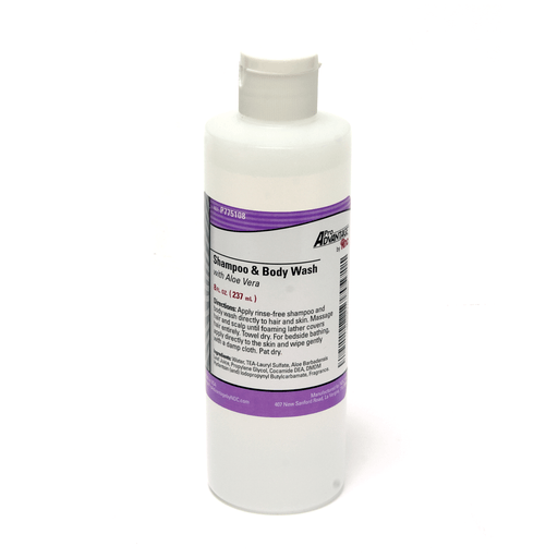 PRO ADVANTAGE RINSE-FREE SHAMPOO & BODY WASHRinse-Free Shampoo & Body Wash, 8 oz, Flip Top Cap, 24/cs (90 cs/plt)  | Quantity - 1x CS