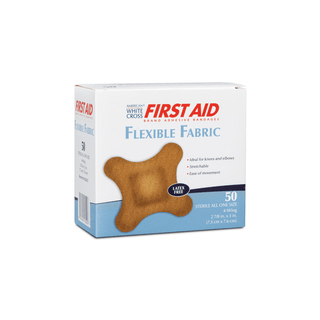 DUKAL FIRST AID FLEXIBLE ADHESIVE BANDAGES - Adhesive Bandage, Lightweight, Flex, Fabric, 2-7/8" x 3", Sterile, 50/bx, 12 bx/cs | Quantity - 1x CS