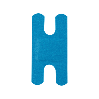 DUKAL BLUE NON-METAL FABRIC BANDAGESAdhesive Bandage, Lightweight, Flex, Fabric, 1-1/2" x 3", Knuckle, Sterile, Bulk, 1800/cs | Quantity - 1x CS