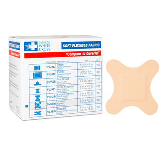 DUKAL SOFT FLEXIBLE FABRIC BANDAGESAdhesive Bandage, 2 7/8" x 3", Fabric, Soft Flexible, Latex Free (LF), Sterile, 50/bx, 12 bx/cs | Quantity - 1x CS