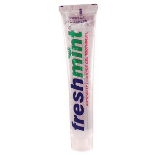 NEW WORLD IMPORTS FRESHMINT CLEAR GEL TOOTHPASTE - Single Use Anticavity Fluoride Gel Toothpaste Packet, 500/bx, 2 bx/cs (Not Available for sale into Canada) | Quantity - 1x CS