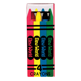NEW WORLD IMPORTS CRAYONS & COLORING BOOK - 4-Pack Crayons, 36/bx, 10 bx/cs | Quantity - 1x CS
