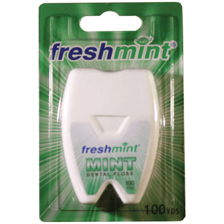 NEW WORLD IMPORTS FRESHMINT DENTAL FLOSS - Dental Floss, Mint Waxed, 100 yds, 72/cs | Quantity - 1x CS