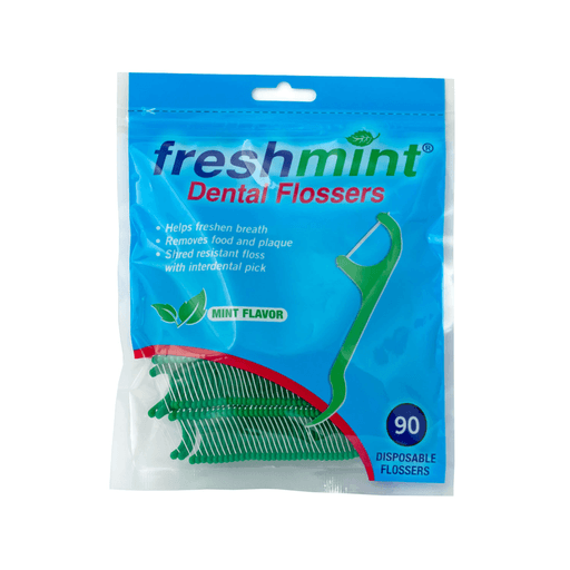 NEW WORLD IMPORTS FRESHMINT DENTAL FLOSSFreshmint Dental Floss Picks, Mint Flavored, 90/bg, 36 bg/cs | Quantity - 1x CS