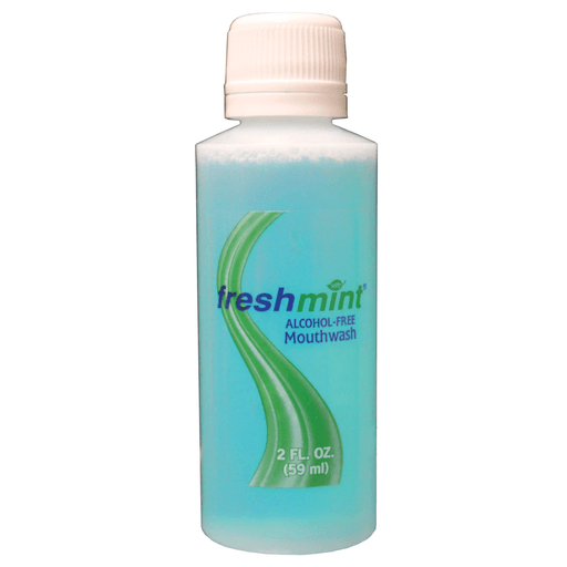 NEW WORLD IMPORTS FRESHMINT MOUTHWASHAlcohol Free Mouthwash, 2 oz, 96/cs (Made in USA) (Please see document on Vendor Information Page for more details on proper use of this product) | Quantity - 1x CS