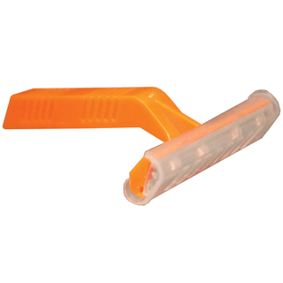 NEW WORLD IMPORTS RAZORS - Single Blade Razor, Stainless Steel, Clear Removable Safety Cap, One-Piece Orange Handle, 100/bx, 10 bx/cs | Quantity - 1x CS