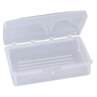 NEW WORLD IMPORTS SOAP DISH - Clear Soap Dish, Hinged Lid, 100/cs | Quantity - 1x CS