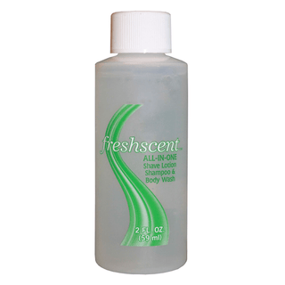NEW WORLD IMPORTS FRESHSCENT SHAMPOOS & CONDITIONERS - 3-in-1 Shampoo/ Shave Gel/ Body Wash, 2 oz, 96/cs (Made in USA) | Quantity - 1x CS