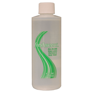 NEW WORLD IMPORTS FRESHSCENT SHAMPOOS & CONDITIONERS3-in-1 Shampoo/ Shave Gel/ Body Wash, 4 oz, 60/cs (Made in USA) | Quantity - 1x CS