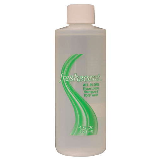 NEW WORLD IMPORTS FRESHSCENT SHAMPOOS & CONDITIONERS3-in-1 Shampoo/ Shave Gel/ Body Wash, 4 oz, 60/cs (Made in USA) | Quantity - 1x CS