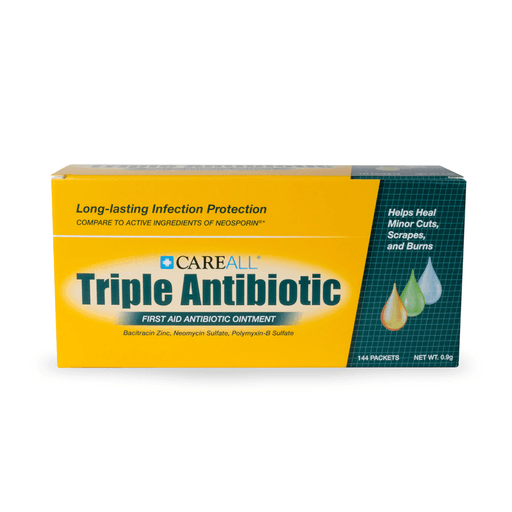 NEW WORLD IMPORTS CAREALL TRIPLE ANTIBIOTICTriple Antibiotic Ointment, 0.9g, Compared to the Active Ingredients in Neosporin, 144/bx, 12 bx/cs | Quantity - 1x CS