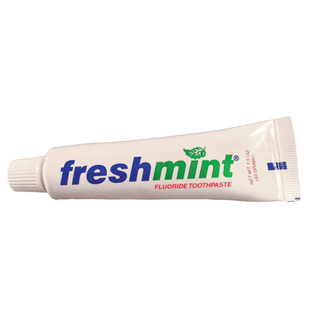 NEW WORLD IMPORTS FRESHMINT FLUORIDE TOOTHPASTE - Anticavity Fluoride Toothpaste, 0.6 oz, Silver Colored Laminate Tube, 144/bx, 5 bx/cs (32 cs/plt) (Not Available for sale into Canada) | Quantity - 1x CS