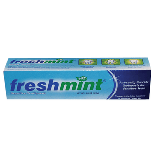 NEW WORLD IMPORTS FRESHMINT SENSITIVE TOOTHPASTE - Sensitive Toothpaste, Freshmint, 4.3 oz, Individual Box, Compares to the Performance of  Sensodyne Fresh Mint Toothpaste, 24/cs (Not Available for sale into Canada) | Quantity - 1x CS