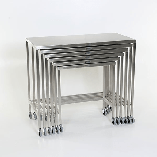 Midcentral Medical MCM 561-566 Individual Stainless Steel Nesting Instrument Tables with U-brace | Quantity - 1x EA