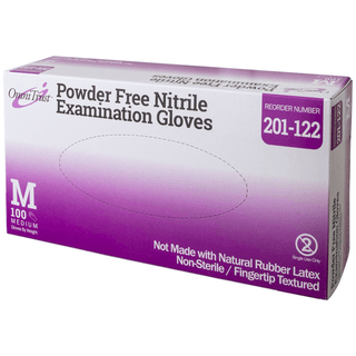 OMNI INTERNATIONAL OMNITRUST NITRILE POWDER FREE EXAMINATION GLOVEExam Glove, Nitrile, Medium, Textured Fingers, Blue, Powder Free (PF), 100/bx, 10 bx/cs (80 cs/plt) (See additional pricing for drop ship orders less than 1,000 cs) | Quantity - 1x CS
