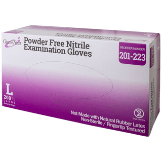 OMNI INTERNATIONAL OMNITRUST NITRILE POWDER FREE EXAMINATION GLOVEExam Glove, Nitrile, Large, Textured Fingers, Blue, Powder Free (PF), 200/bx, 10 bx/cs (50 cs/plt) (See additional pricing for drop ship orders less than 1,000 cs) | Quantity - 1x CS