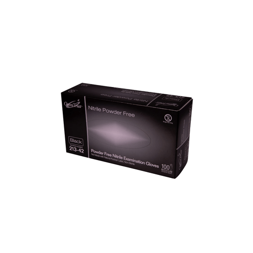 OMNI INTERNATIONAL OMNITRUST NITRILE POWDER FREE EXAMINATION GLOVEExam Glove, Nitrile, Medium, Powder Free (PF), Black, 100/bx, 10 bx/cs (78 cs/plt) (See additional pricing for drop ship orders less than 1,000 cs) | Quantity - 1x CS