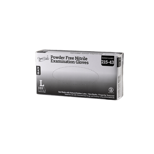 OMNI INTERNATIONAL OMNITRUST NITRILE POWDER FREE EXAMINATION GLOVE - Exam Glove, Nitrile, 5.0g, Large, Power Free (PF), Black, 100/bx, 10bx/cs (See additional pricing for drop ship orders less than 1,000 cs) | Quantity - 1x CS