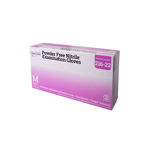 OMNI INTERNATIONL OMNITRUST NITRILE EXAM GLOVECHEMO RATEDGlove, Exam, Nitrile, Powder-Free (PF), Chemo Rated, Textured, Beaded Cuff, Medium, 100/bx, 10 bx/cs (See additional pricing for drop ship orders less than 1,000 cs) | Quantity - 1x CS