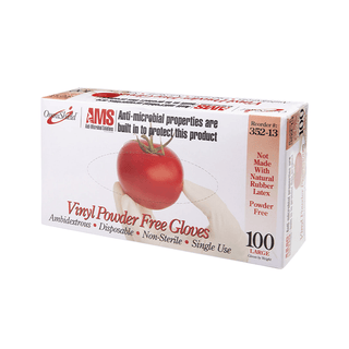 OMNI INTERNATIONAL OMNISHIELD MULTI-PURPOSE ANTI-MICROBIAL VINYL GLOVESVinyl Multi-Purpose Glove, Antimicrobial, Large, Clear, Powder Free (PF), 100/bx, 10 bx/cs (Please see the Vendor Information Page for freight information) | Quantity - 1x CS