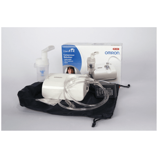 OMRON COMP-AIR XLT COMPRESSOR NEBULIZER - Virtual Valve Technology (VVT) Nebulizer Kit, Mouthpiece, Tubing, AC Adapter, Carry Bag & Filters (US Only) | Quantity - 1x EA