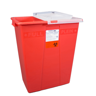 OAK RIDGE SHARPS CONTAINER - Sharps Container, 1 Gallon, Red Base/ Translucent Flip Up Lid, 24/cs | Quantity - 1x CS