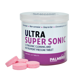 PALMERO ULTRA SUPER SONIC CLEANING TABLET - Ultrasonic Cleaning/Instrument Presoak Tablet, 30 tablets/jr (US SALES ONLY) | Quantity - 1x JR