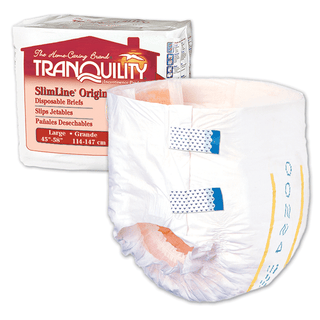 PRINCIPLE BUSINESS TRANQUILITY SLIMLINE DISPOSABLE BRIEFS - Brief, Junior, 28-42 lbs, 10.2 fl oz Capacity, 12/bg, 10 bg/cs (US Only) | Quantity - 1x CS