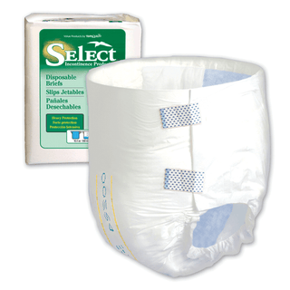 PRINCIPLE BUSINESS SELECT DISPOSABLE BRIEFS - Brief, X-Large, 56"-64" W/H, Capacity 23.0 fl oz, Beige, 8/bg, 8 bg/cs (US Only) (To Be DISCONTINUED) | Quantity - 1x CS