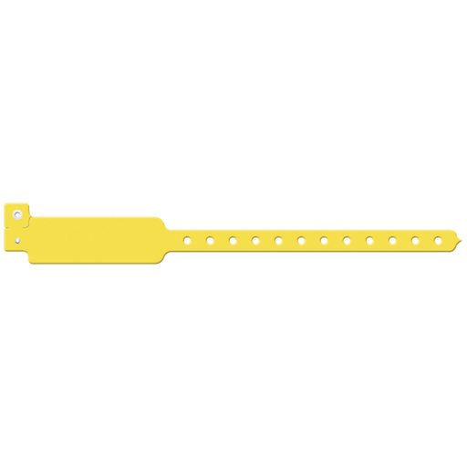 MEDICAL ID SOLUTIONS 10" VINYL WRISTBAND - WRITE-ON - Wristband, Adult/ Pediatric, Write-On Vinyl, Yellow, 500/bx | Quantity - 1x BX