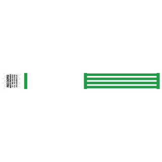 MEDICAL ID SOLUTIONS TYVEK WRISTBANDS - Wristband, Tyvek, 1", Custom Printed, Green, 1000/bx | Quantity - 1x BX