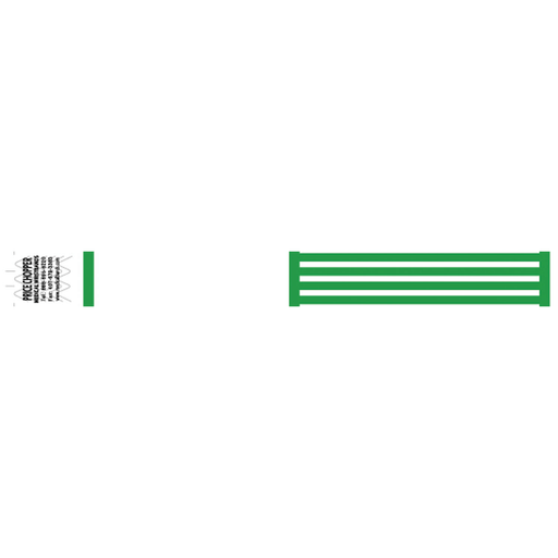 MEDICAL ID SOLUTIONS TYVEK WRISTBANDS - Wristband, Tyvek, 1", Custom Printed, Green, 1000/bx | Quantity - 1x BX