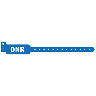 MEDICAL ID SOLUTIONS TRI-LAMINATE ALERT WRISTBANDS - Wristband, Adult/ Pediatric, Tri-Laminate, DNR, Blue, 500/bx | Quantity - 1x BX