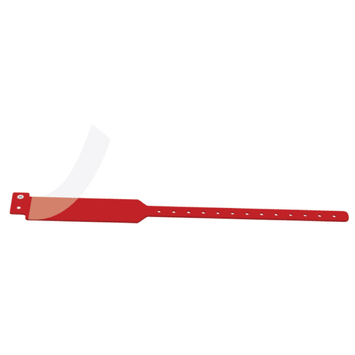 MEDICAL ID SOLUTIONS PROTECTIVE SHIELD TRI-LAMINATE WRISTBANDS - Wristband, Adult/ Pediatric, Tri-Laminate, Protective Shield, Red, 500/bx | Quantity - 1x BX