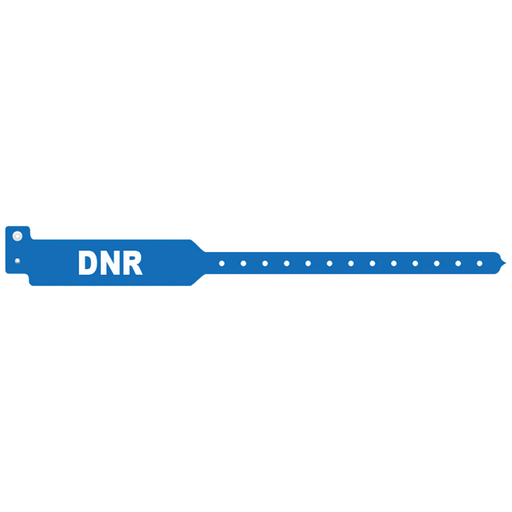 MEDICAL ID SOLUTIONS TRI-LAMINATE ALERT WRISTBANDS - Wristband, Adult, Tri-Laminate, DNR, Blue, 500/bx | Quantity - 1x BX