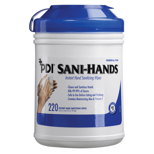 PDI SANI-HANDS INSTANT HAND SANITIZING WIPES - Instant Hand Sanitizing Wipe, Medium, 6" x 7", 135/can, 12 can/cs (40 cs/plt) (026575)  (HAZMAT Fees Apply, cannot ship via Air or to AK, GU, HI, PR, VI) | Quantity - 1x CS