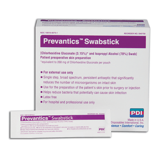 PDI PREVANTICS - Swabstick, 1.75" x 6.5", 50/bx, 10 bx/cs (45 cs/plt) (US Only) (Products cannot be sold on Amazon.com or any other 3rd party site) | Quantity - 1x CS