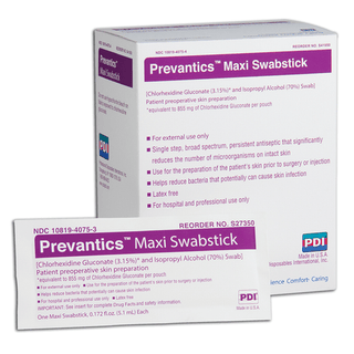 PDI PREVANTICSMaxi Swabstick, 3.25" x 8", 30/bx, 10 bx/cs (25 cs/plt) | Quantity - 1x CS