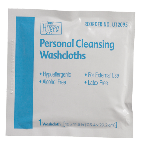PDI HYGEA FLUSHABLE PERSONAL CLEANSING CLOTHS - Multi-Purpose Washcloths, Individually Packed, 400/cs (24 cs/plt)  | Quantity - 1x CS