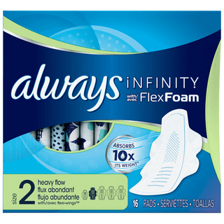 P&G DISTRIBUTING ALWAYS INFINITY PADS - Always Infinity Overnight Pads, Size 4, w/ Wings, Unscented, 13/bx, 6 bx/cs | Quantity - 1x CS