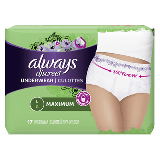 P&G DISTRIBUTING ALWAYS DISCREET UNDERWEAR - Always Discreet, Incontinence Underwear for Women, Maximum, Large, 17/bx, 3bx/cs | Quantity - 1x CS