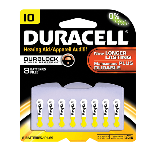 DURACELL HEARING AID BATTERY - Battery, Zinc Air, Size 10, 6pk, 6pk/bx (UPC# 66118) (Products are not for Private Household Markets; Products cannot be sold on Amazon.com or any other 3rd party site) | Quantity - 1x BX