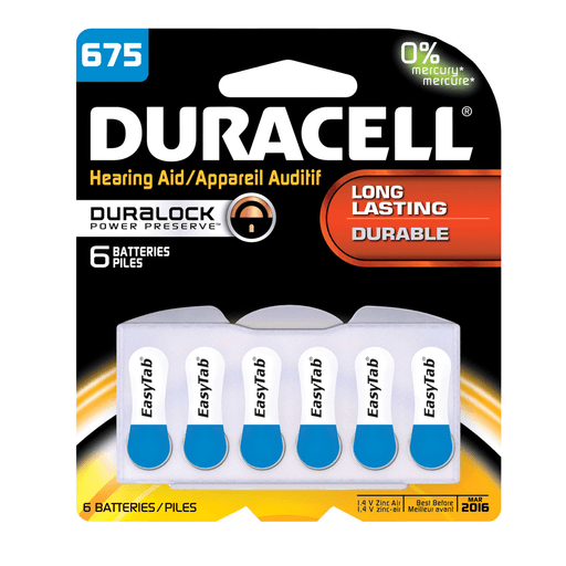 DURACELL HEARING AID BATTERY - Battery, Zinc Air, Size 312, 16pk, 6 pk/bx (UPC# 66125) (Products are not for Private Household Markets; Products cannot be sold on Amazon.com or any other 3rd party site) | Quantity - 1x BX