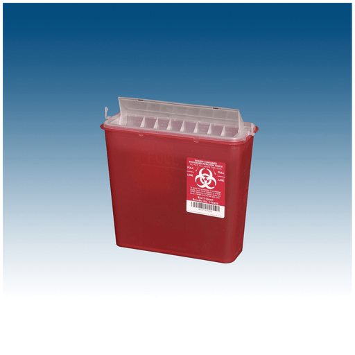 PLASTI WALL MOUNTED SHARPS DISPOSAL SYSTEM - Container, 5 Qt, Red, 10/bx, 2 bx/cs (30 cs/plt) (Item is on allocation. Supplie may be limited or there may be longer than normal lead times) | Quantity - 1x CS