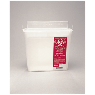 PLASTI WALL MOUNTED SHARPS DISPOSAL SYSTEM - Container, 5 Qt, Clear, 10/bx, 2 bx/cs (20 cs/plt) (Item is on allocation. Supplie may be limited or there may be longer than normal lead times) | Quantity - 1x CS
