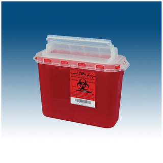 PLASTI WALL MOUNTED SHARPS DISPOSAL SYSTEM - Container, 5.4 Qt, Red, 10/bx, 2 bx/cs (Item is on allocation. Supplie may be limited or there may be longer than normal lead times) | Quantity - 1x CS