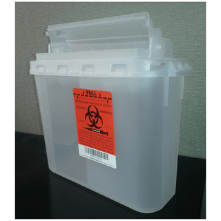 PLASTI WALL MOUNTED SHARPS DISPOSAL SYSTEM - Container, 5 Qt, Clear, 10/bx, 2 bx/cs (20 cs/plt) (Item is on allocation. Supplie may be limited or there may be longer than normal lead times) | Quantity - 1x CS