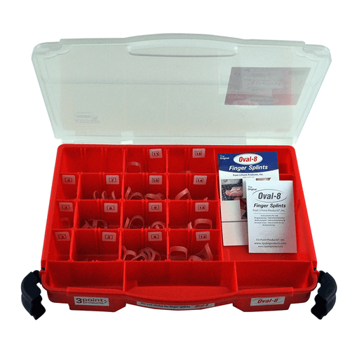 3 POINT PRODUCTS OVAL-8 FINGER SPLINTS - Oval-8 Kit Includes: 44 Splints in Sizes 2 to 15 (080766) (Not to be sold on any third party online store or site, such as Amazon, Walmart, etc) | Quantity - 1x EA