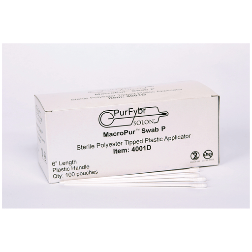 AMD MEDICOM SOLON POLYESTER-TIPPED SWAB - Plastic Shaft Collection Swab, 6"L, Sterile, 1/pch, 100 pch/bx, 10 bx/cs | Quantity - 1x CS
